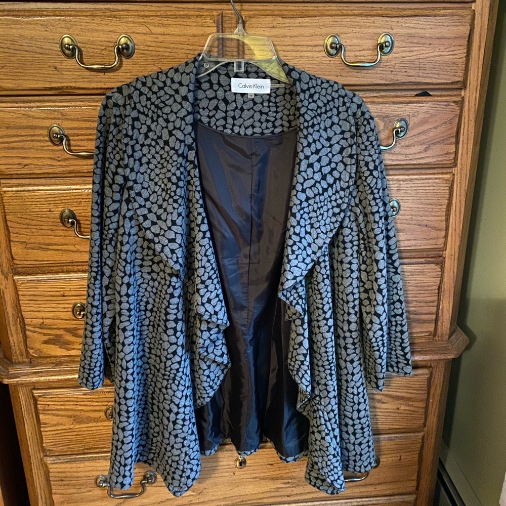 Calvin Klein 3/4 sleeve swing cardigan